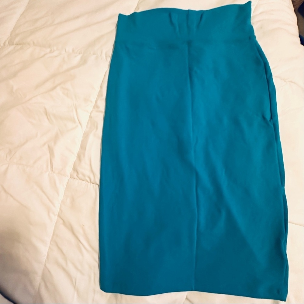 Teal Bebe high waisted skirt